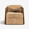 Roko Fabric Lounge Chair in Brown Colour