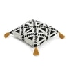 Abstract Black Mustard Cotton Cushion Cover 16X16  Inches