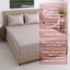 Vine Shade Floral Cotton 400 Tc Fitted Super King Size Bedsheet With 2 Pillow Covers
