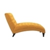 Pion Velvet Chaise Launger in Yellow Colour