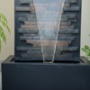4Ft Tall Cascading Stone Wall Decoration With Led Lights Fountain