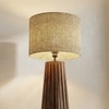 Boho Beige Jute Floor Lamp with Beige Jute Base