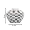 White Corrugated Pear shaped Ceramic Vase