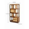 Dhruve Solid Wood  Bookshelf in Honey Oak Finish