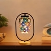 Devansh Multicolor Glass Wooden & Iron  Table Lamp -17 Inch Height  -Cpo