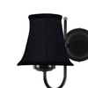 Devansh Dual Black Metal  Wallmounted Lamp With Cotton Black Metal  Shade