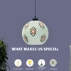 Rhythmic Glass Electric Ceiling Light in White Colour