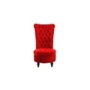 Piece Solid Wood Accent Chair in Red Colour