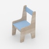 Topolino Engineered Wood Kids Chair in Light Blue Colour