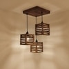 Lyon Brown Solid Wood Cluster Hanging Light