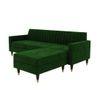 Deeplac Sectional Fabric Sofa - Green
