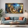 The Castle Decor Jesus Baby Birth Wall Art Set of 5 Wooden Framed Digital Painting 27x48 Inch