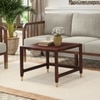 Sera Square Solid Wood Coffee Table In Mango Walnut Finish