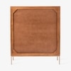 Banner Kiara Solid Wood Cabinet in Gold Finish