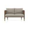 Taran 2 Seater Wooden Sofa in Natural Herringbone Colour