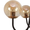 Eliante Champaign Glass Chandelier, 6-Light, Mild Steel And Ceramic, Elegant Modern Lighting Fixture
