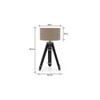 Hubble Tripod Floor Lamp Colour Natural Linen Drum Shade