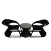 Bendigo Wicker Table And Chair Set In Black Finish
