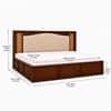 Reva Solid Wood Compact King Bed Box Storage Provincial Teak Finish Mattress 72 x 72 Inches