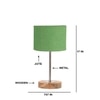 Devansh Green Jute  Table Lamp With  Natural  Wood Base  & Steel Pipe (7X17 Inches)-17