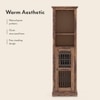Bunai Solid Wood Bar Cabinet (Teak Finish)