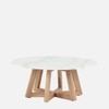 Hormi Series Round Coffee Table With White Stone Top