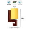 Devansh Solid Wood Electric Wall Light in Yellow Colour with Yellow Shade Count of 1 Light