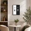 The Castle Decor AM PM Coffee Wine Wall Art Framed Painting 12x18 Inch