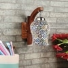 Devansh Solid Wood Electric Wall Light in Brown Colour with Multi Shade Count of 1 Light