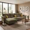 Aurora Sectional Sofa with Left Chaise Lounge Olive Green