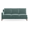 Abbey Sectional Sofa (Colour : Dusty Turquoise Velvet, Cushion : Hard, Seater : Right Aligned 3 Seater + Right Aligned Chaise)