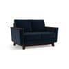 Corby Luxe 2 Seater Fabric Sofa in Sea Port Blue Velvet Colour