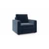 Apollo Sofa Set (Colour : Sea Port Blue Velvet, Cushion : Hard, Back Type : Regular, Seater : 3+1+1)