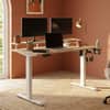 Wrick Plus Height Adjustable Study Table European Oak & White