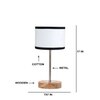 Devansh Multicolor Cotton Table Lamp With  Natural  Wood Base  & Steel Pipe (7X17 Inches)-8