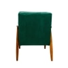 Armari Solid Wood Arm Chair in Bottle Green Color