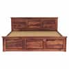 Stainfleld Solid Wood Queen  Size Bed Without Storage (Teak Finish)