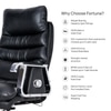 Fortuna Leatherette Executive Chair In Black Colour