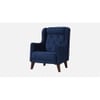 Ruby Solid Wood Accent Chair in Navy Blue Colour
