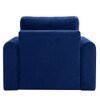 Baruna 1 Seater Velvet Pull Out Sofa Cum Bed with Storage In Blue Color