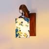 Devansh Solid Wood Electric Wall Light in Brown Colour with Multi Shade Count of 1 Light