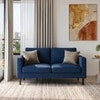 Liverpool 2 Seater Fabric Sofa in Delft Blue Colour