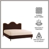 Solara Wave Luxe King Size Bed in velvet With Oak wood Frame & Hydraulic Storage
