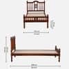 Nilaya Sheesham Wood Single Size Non Storage Bed in Honey Oak Finish