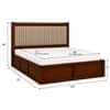 Tarang Solid Wood Compact Queen Bed Hydraulic Storage Provincial Teak Finish Mattress 60 x 72 Inches