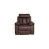 Magna Leatherette One Seater Manual Recliner in Brown Colour