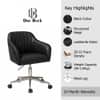 Doe Buck Colm Modern Black Leatherette Office Chair