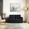 Apollo Compact High Back 2 Seater  Fabric Sofa In Deep blue velvet Colour