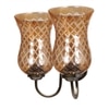 Devansh Steel Electric Wall Light in Steel Colour with Lavender Shade Count of 2 Lights