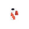 Kyson Orange Fabric Cluster Hanging Light